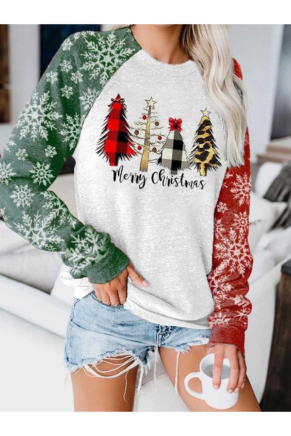 Women's Merry Christmas print sweatshirt