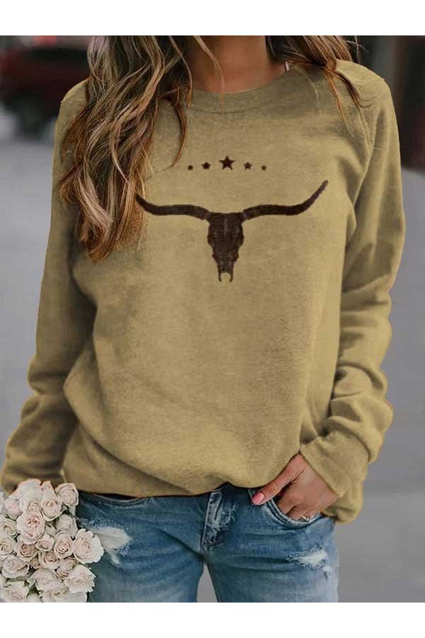 Fashion Print LongSleeve Sweatshirt