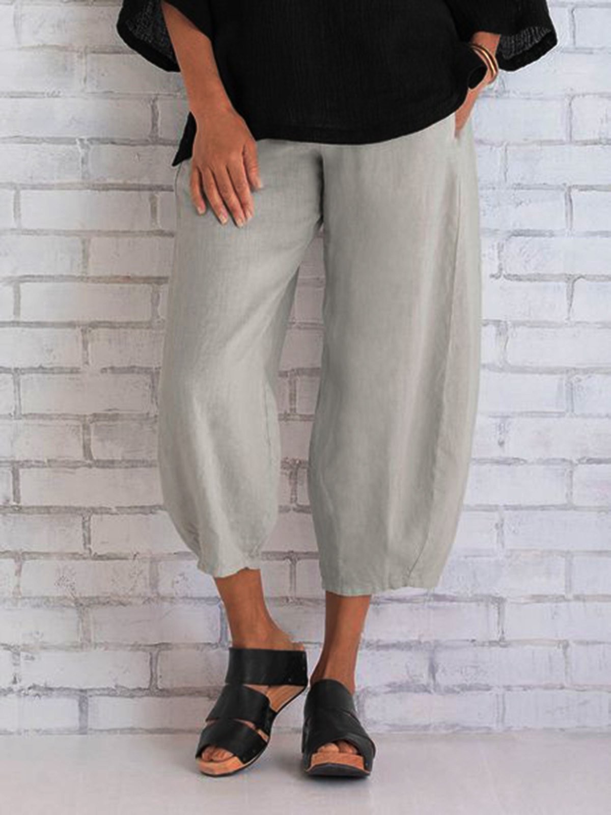 Women Cotton Pants Spring Summer Casual Pants - Curwave