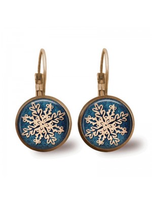 Christmas snowflake time gem earrings