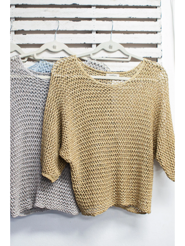 3/4 sleeve loose knit top