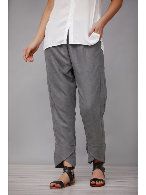 Plain Striped with Pockets Casual Bottoms