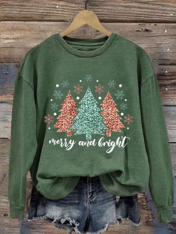 Women's Christmas Merry & Bright Sweatshirt