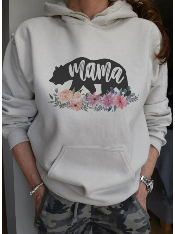 Mama Bear Printed Regular Sweatshirt