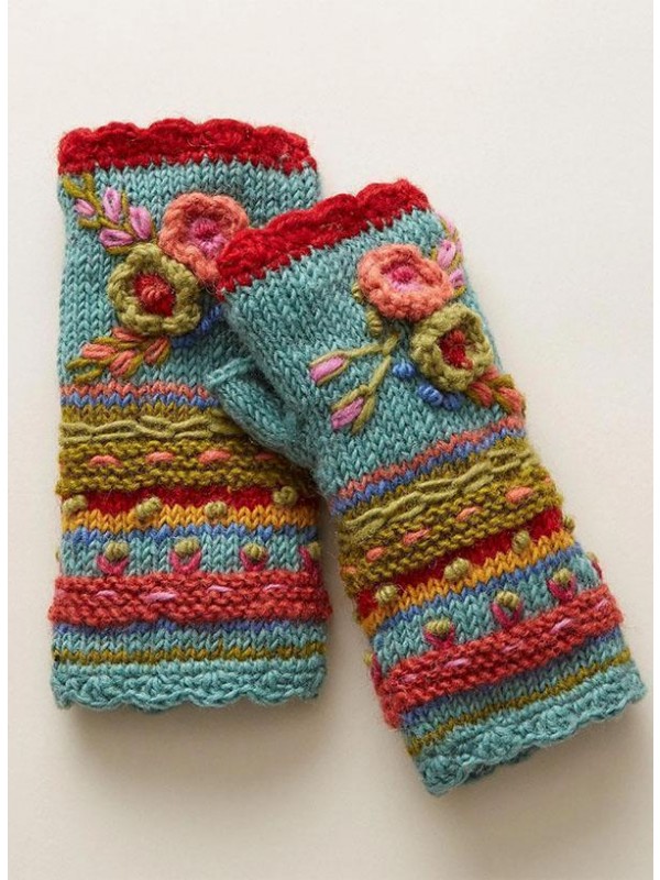 CASUAL KNIT GLOVES HANDWARMERS