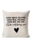 Letter And Pattern Print Pillow