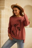 Casual Print Flower Long Sleeves Autumn Blouse