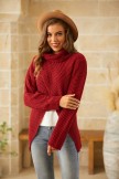 Casual Knitted Solid Buttoned Thin Sweater