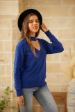 Casual Solid Color V-Neck Long Sleeves Sweater