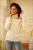 Beige Casual Plain Cotton Blend Long Sleeves Sweater