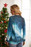 Women's Northern Lights Treetop Print Sweatshirt