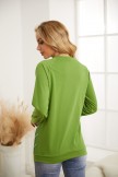 Green Casual Fashion Casual Long Sleeves Sweatshirt 