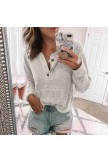 Long Sleeve Sweet Buttoned Sweaters