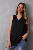 Solid Color Casual V-neck Women Sleeveless Summer Tank Top