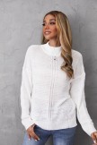 White Turtleneck Long Sleeve fashion Sweater For Tops