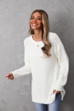 Cotton Casual Knitted Long Sleeve Sweater 