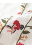 Bohemian Embroidery Floral Short Sleeve Summer TShirt