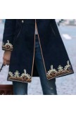 Women's Coat Pea Coat Formal Patchwork Comfortable Artistic Style Outerwear