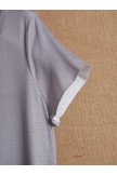 New Orange O-neck Plaid Patchwork Casual 3/4 Sleeves Maxi Dress