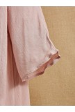Pink Casual Crew Neck Long Sleeves Blouse