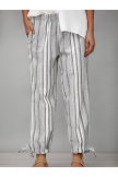 Linen Striped Casual Pants
