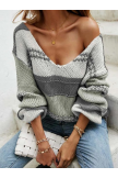 Casual Long Sleeves V-Neck Sweater