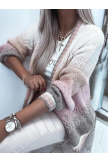 Ombre Long Sleeve Cape Collar Casual Sweet Sweater coat