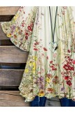 Floral Half Sleeve Cotton Blend Floral Print Dresses