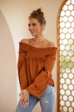Pullover Off Shoulder Casual Blouse