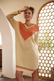 Medium Length Vneck Striped Sweater