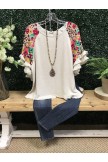 Casual Short Sleeve FloralPrint Shirts & Tops