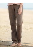 WOMEN SOLID CASUAL WARM KNITTED PANTS