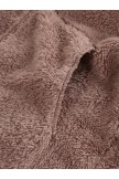 Fleece Hooded Pocket Solid Color Long Sleeve Coats