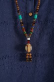 Vintage Handmade Buddha Beads Cute Long Necklace